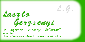 laszlo gerzsenyi business card